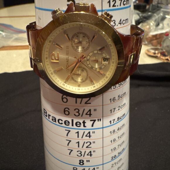 Michael Kors Ritz chronograph watch with a tortoise acetate  display picture 1